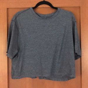 Lululemon grey crop top